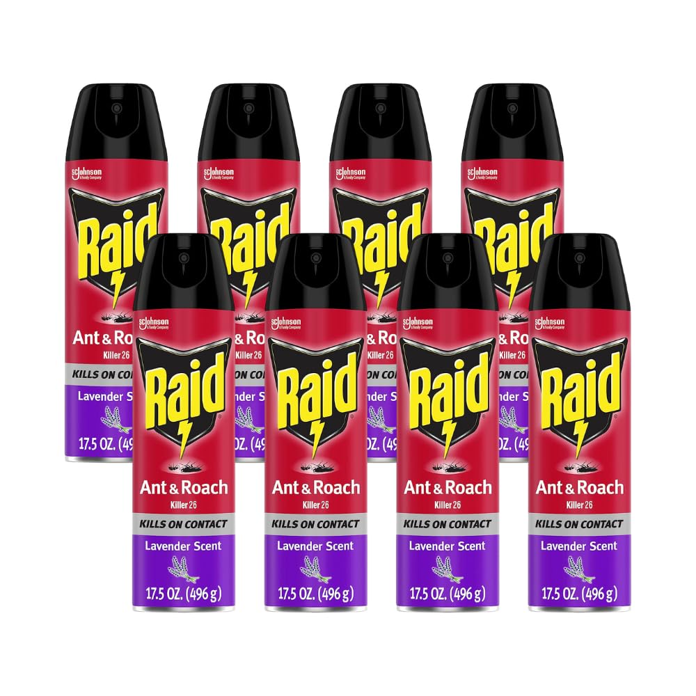 Raid Ant & Roach Killer Lavender 17.5 Ounce (Pack of 8)