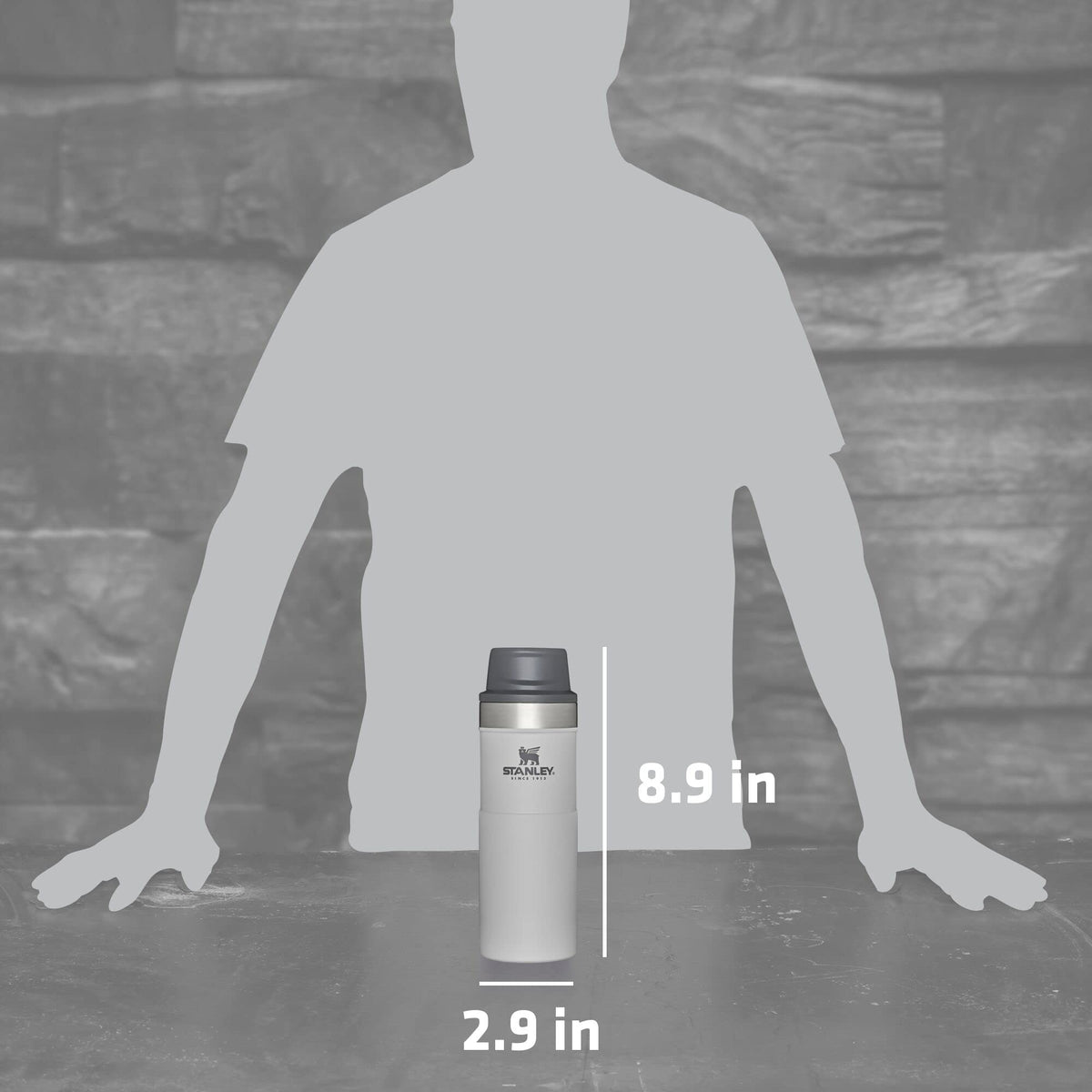Stanley 10-06439-239 The Trigger-Action Aluminum Travel Mug Ash 16OZ / .47L