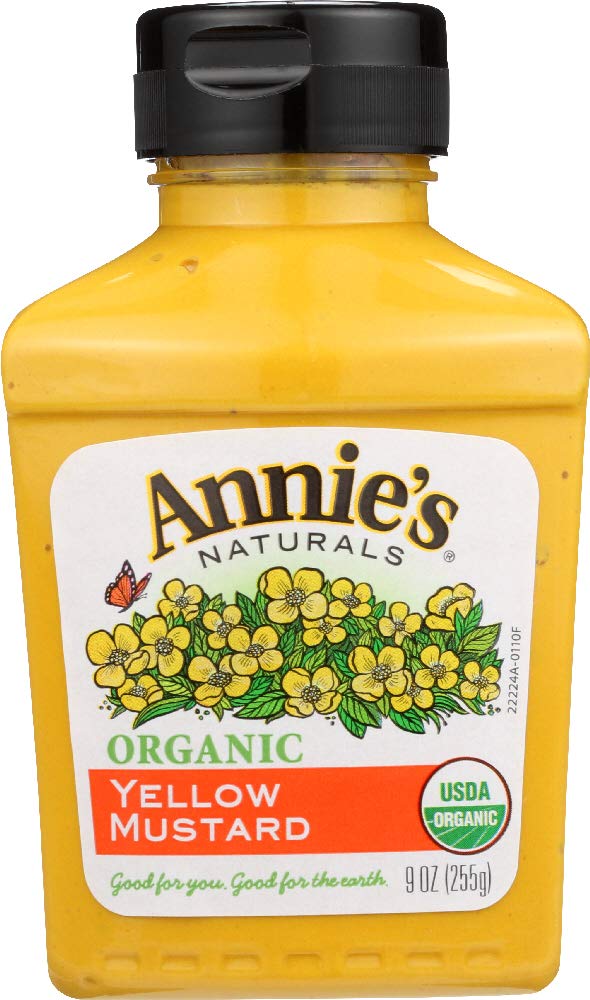 Annie's Homegrown Organic Yellow Mustard, 9 oz, 2 pk