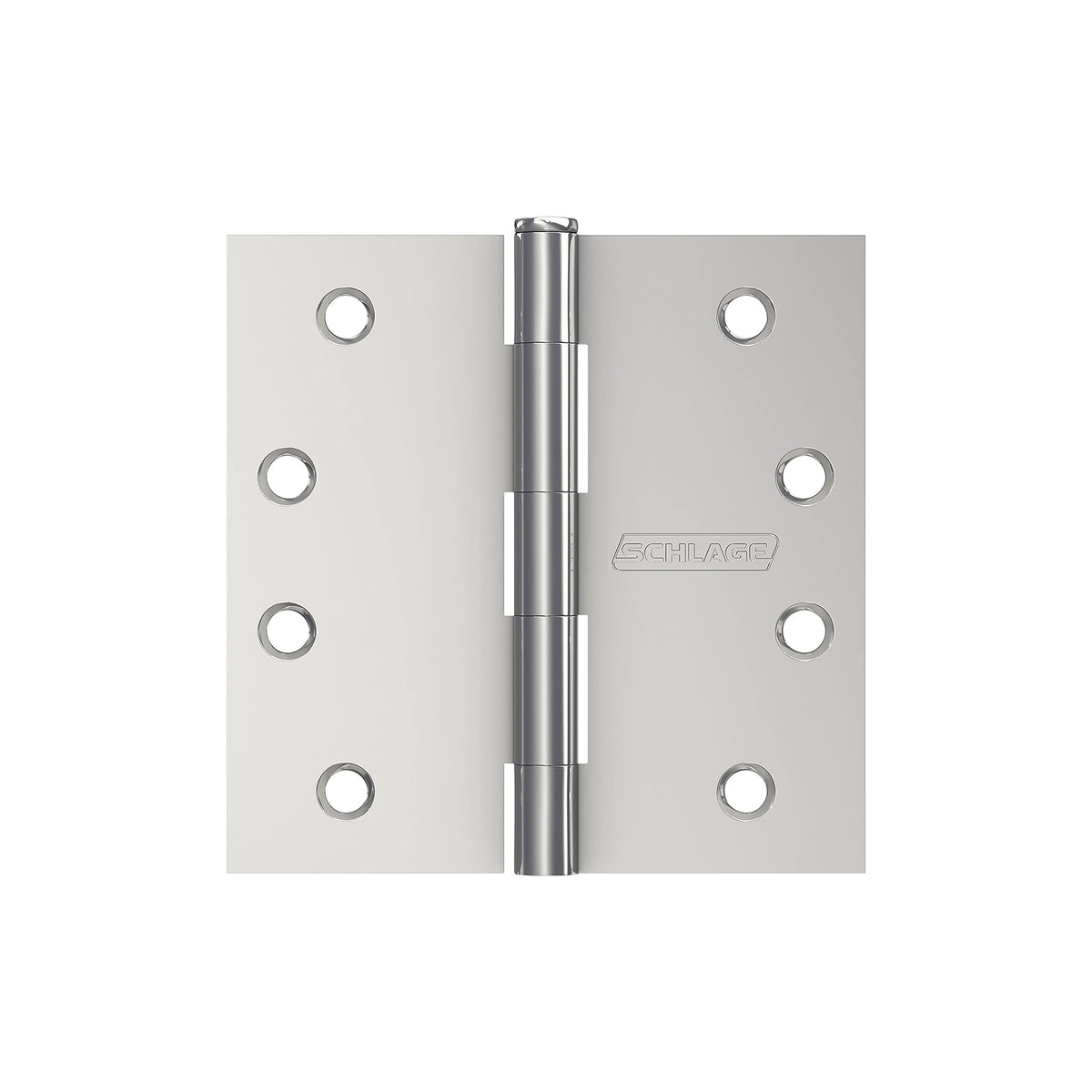 Schlage 4" Door Hinge with Square Corner in Bright Chrome (3-Pack)
