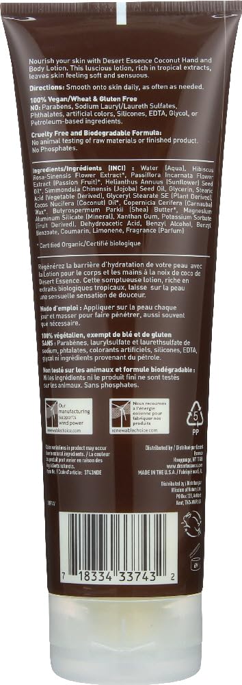 Desert Essence Lotion Hnd Bdy Coconut Og