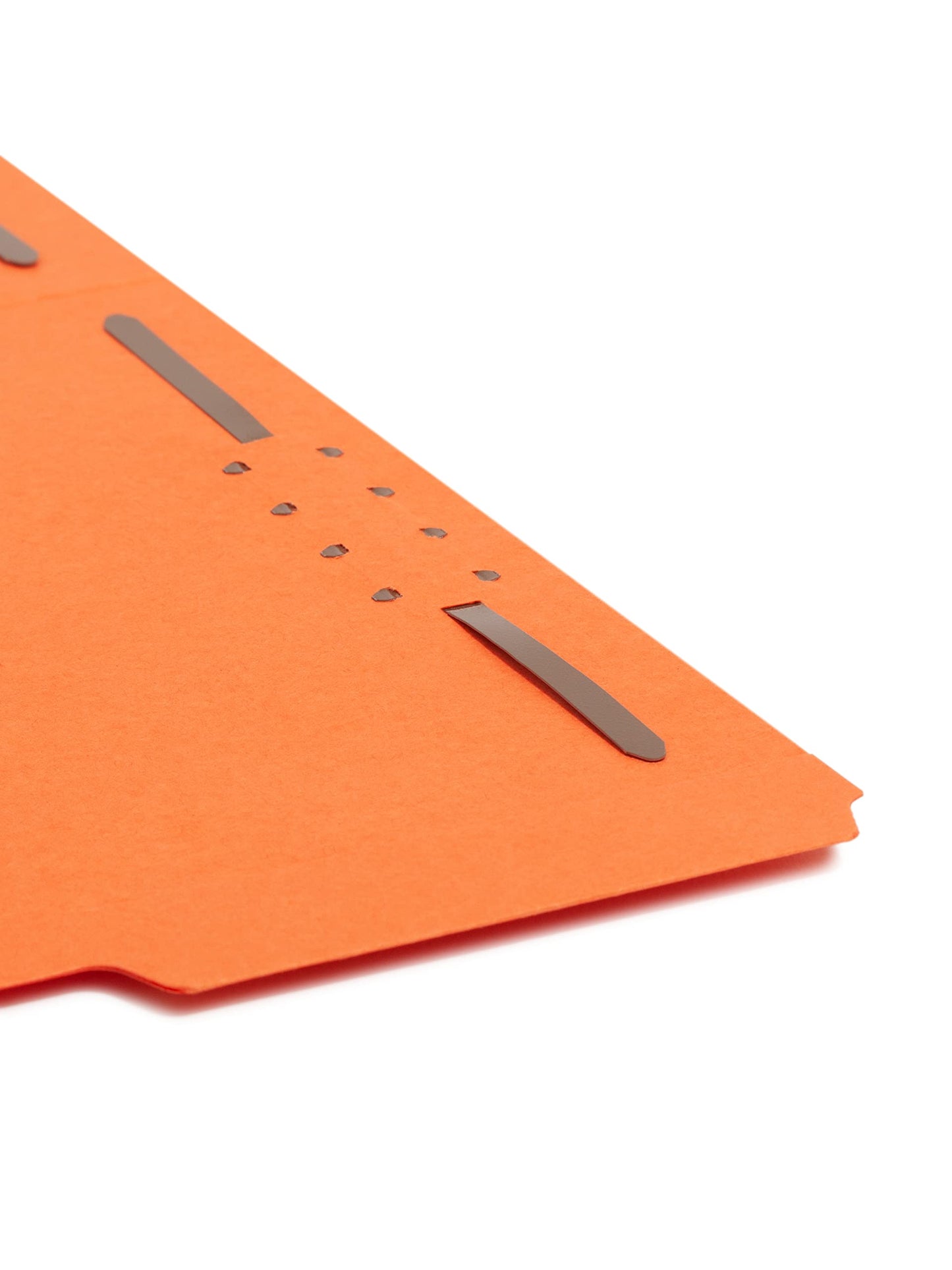 Smead Fastener File Folders, 50 Count, Orange, Reinforced 1/3-Cut Tabs, 2 Fasteners, Letter Size (12540)