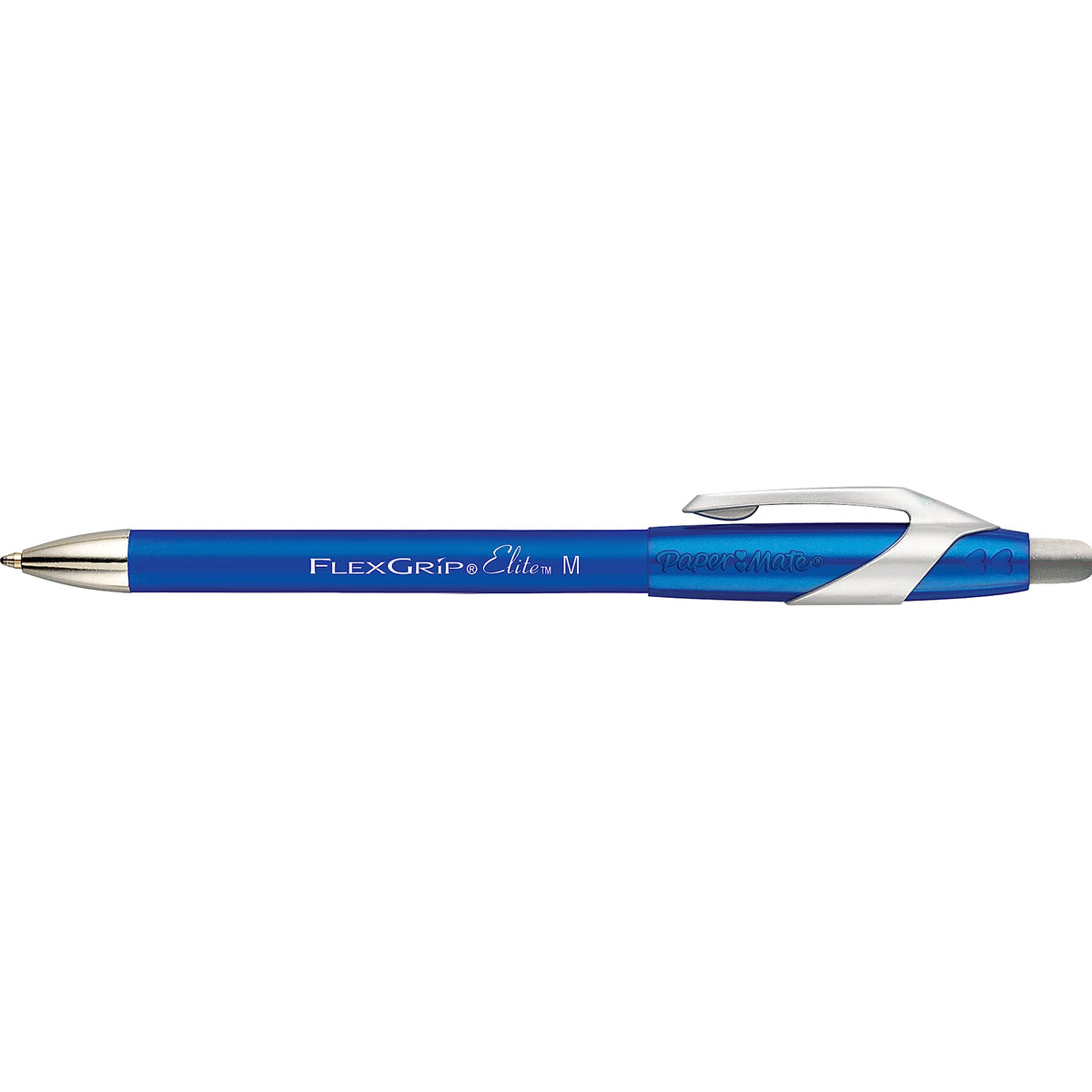 Paper Mate 85581 FlexGrip Elite Retractable Ballpoint Pens, Medium Point, Blue, 12 Count