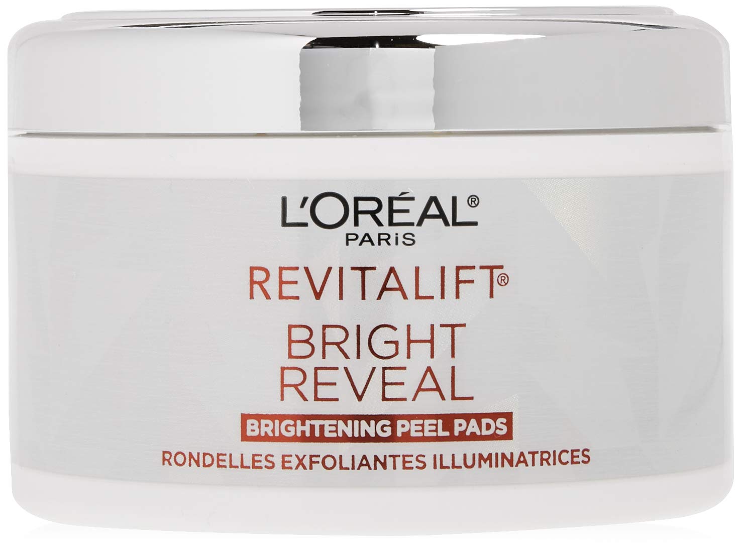 L'OrÃ©al Paris Revitalift Bright Reveal Anti-Aging Exfoliating Peel Pads with Glycolic Acid, Reduce Wrinkles & Brighten Skin, 30 Count (Pack of 1)