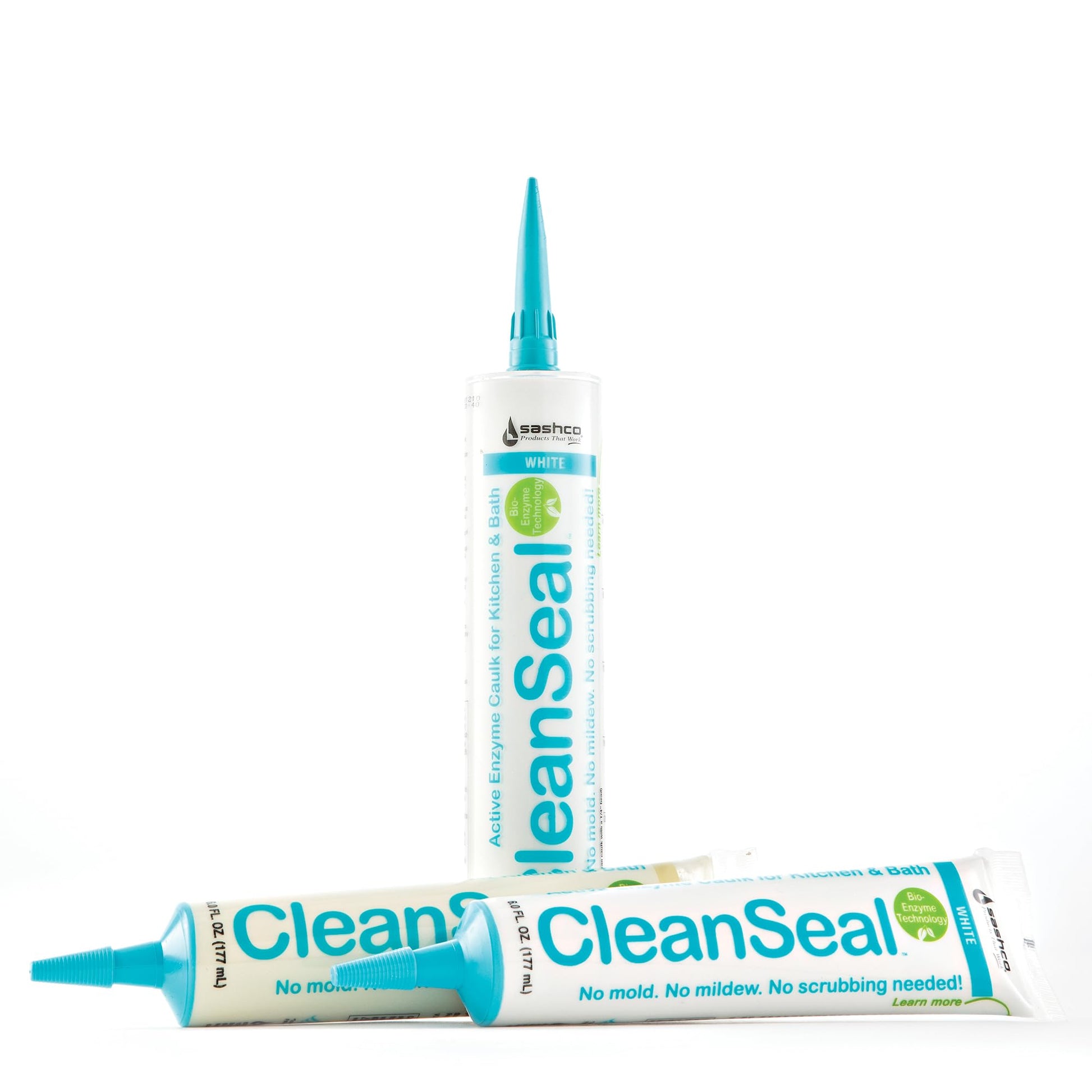 Sashco Clean Seal Active Enzyme Caulk, Kitchen & Bath, Almond, 6oz. (Pack 1)