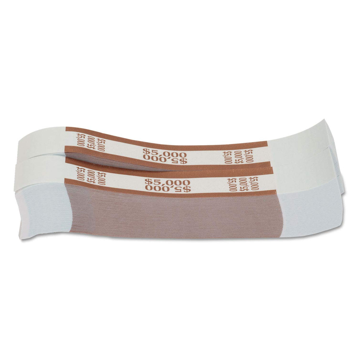 The Coin-Tainer Co. $5000 Currency Band, Brown, 1000 Count (405000), Brown/White