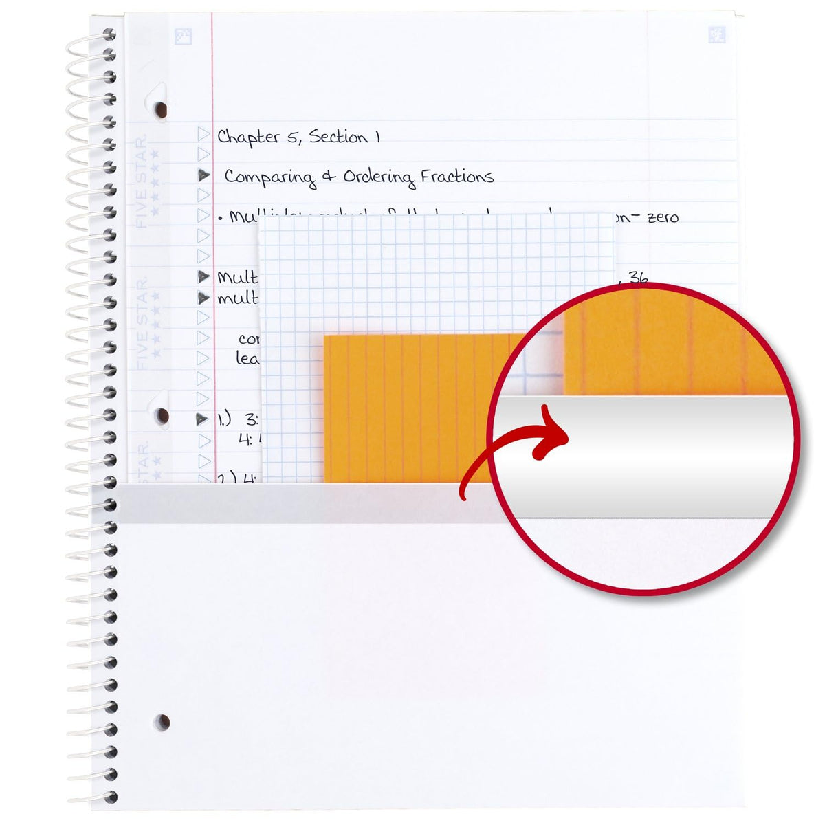Five Star Spiral Notebooks + Study App, 2 Pack, 1 Subject, College Ruled, 8-1/2" x 11", 80 Sheets, Petals (820331F-ECM)