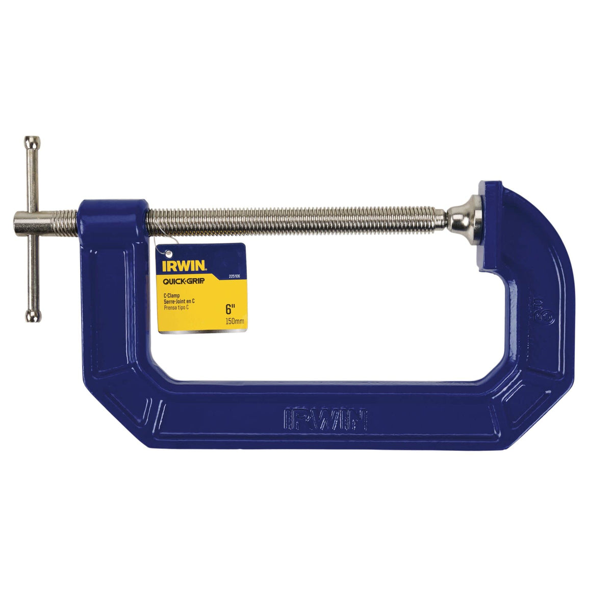 IRWIN QUICK-GRIP C-Clamp, 6", 225106, Blue