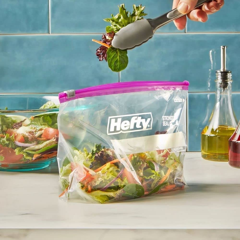 Hefty Slider Bags Half Gallon, 32 Count (Pack of 9)