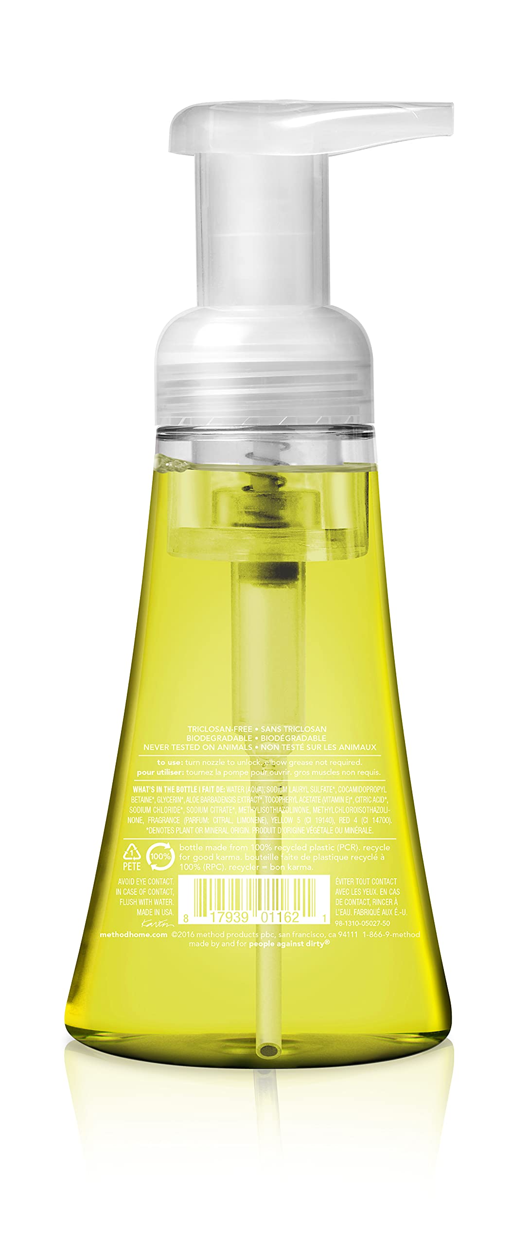 Method Foaming Hand Soap, Lemon Mint, Biodegradable Formula, 10 fl oz (Pack of 3)
