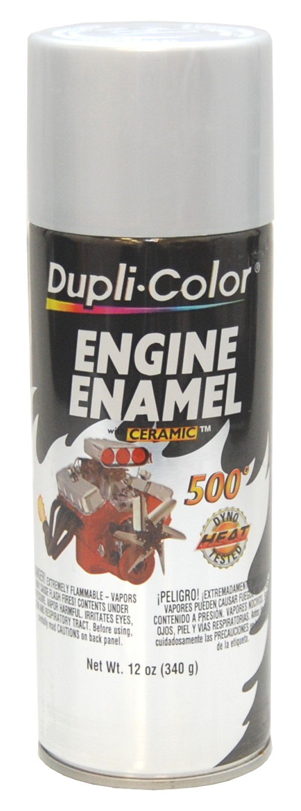 Dupli-Color DE1650 Engine Enamel Spray Paint with Ceramic - Cast Coat Aluminum - 12 oz Aerosol Can