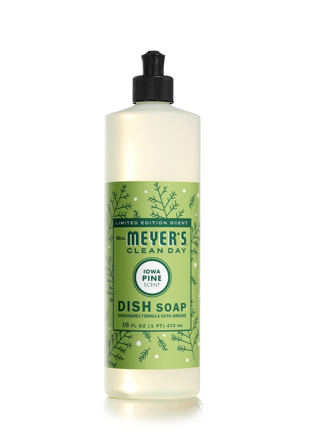 MRS. MEYER'S CLEAN DAY Liquid Dish Soap, Biodegradable Formula, Limited Edition Iowa Pine, 16 fl. oz