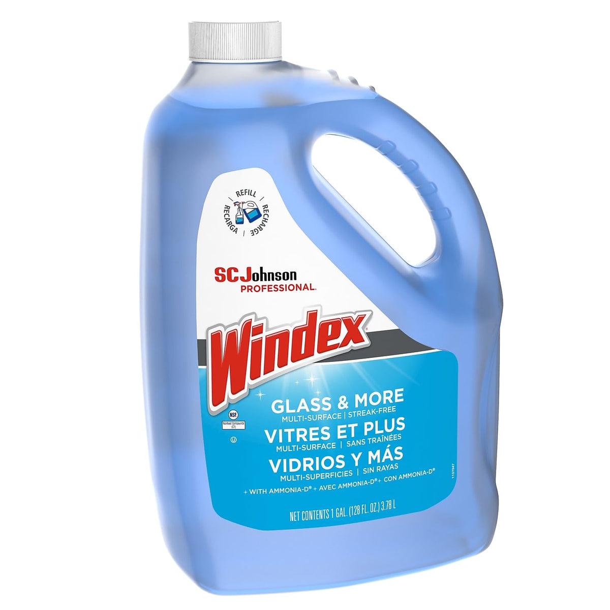 Windex Glass Cleaner with Ammonia-D, Floral, 128 oz., 1-Count