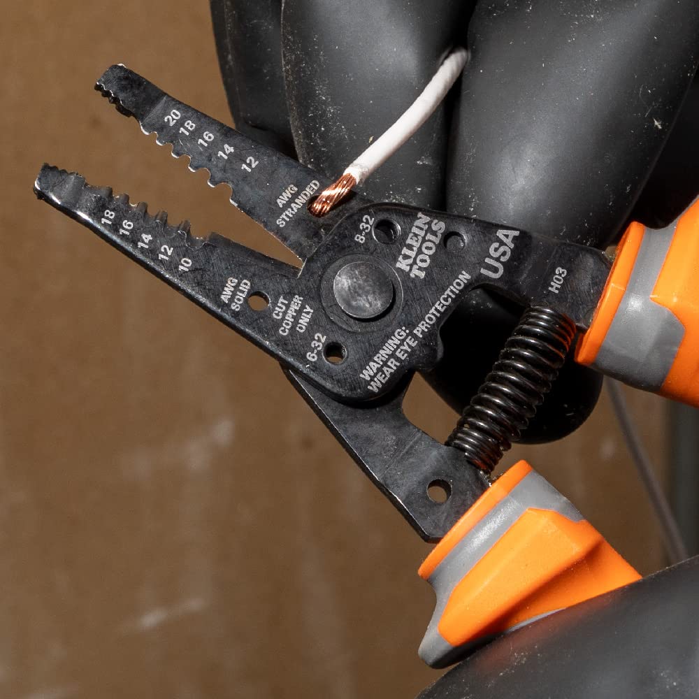 Klein Tools 9416R 1000V Insulated Plier and Wire Stripper Tool Kit, Made in USA, Side-Cutter, Diagonal-Cutter and Wire Stripper, 3-Piece