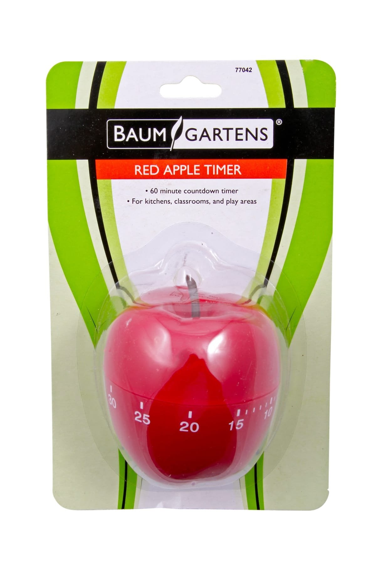 Baumgartens 77042 Shaped Timer, 4-Inch Dia., Red Apple
