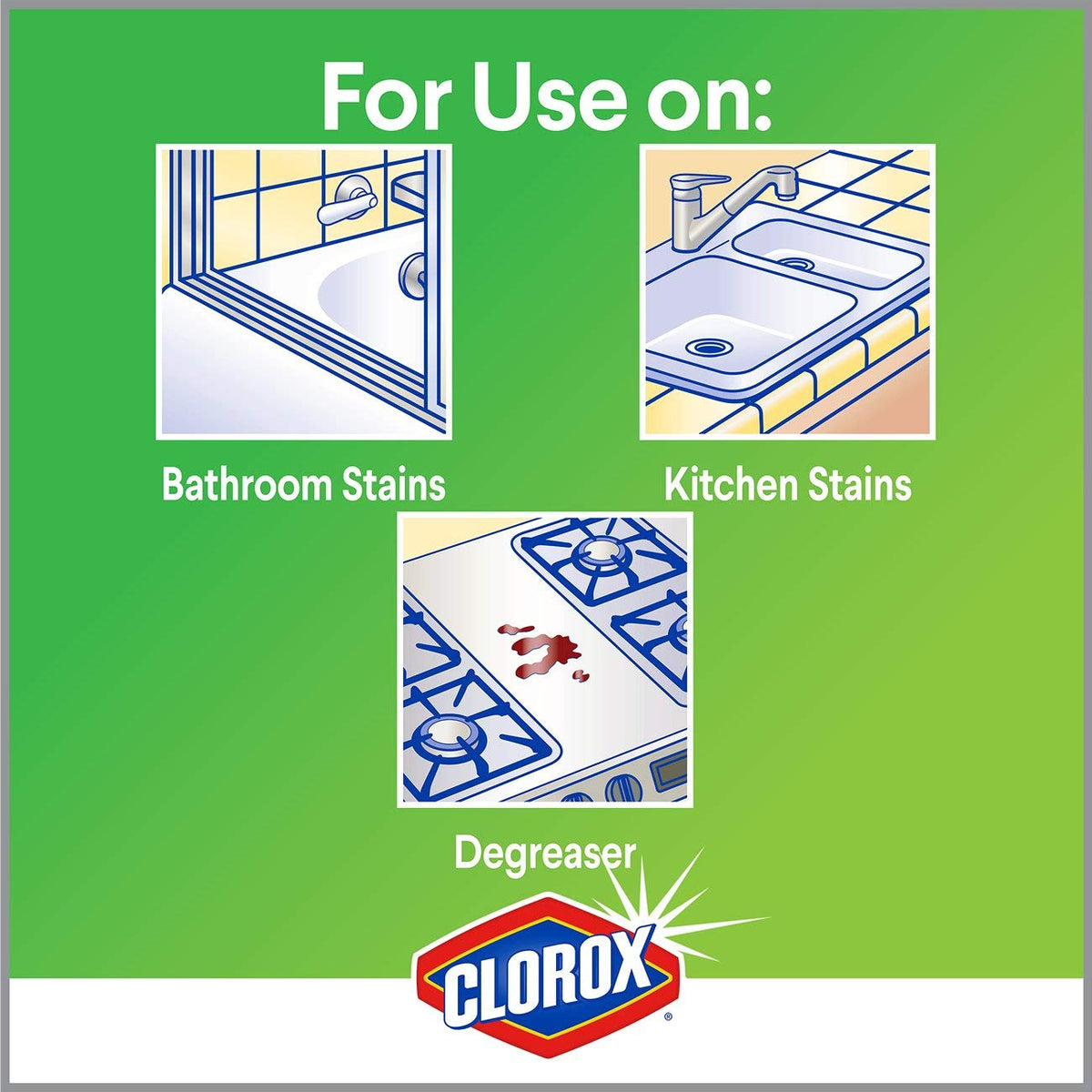 Clorox Clean-Up All-Purpose Cleaner with Bleach, Spray Bottle, Original, 24 Fl Oz (Pack of 3)