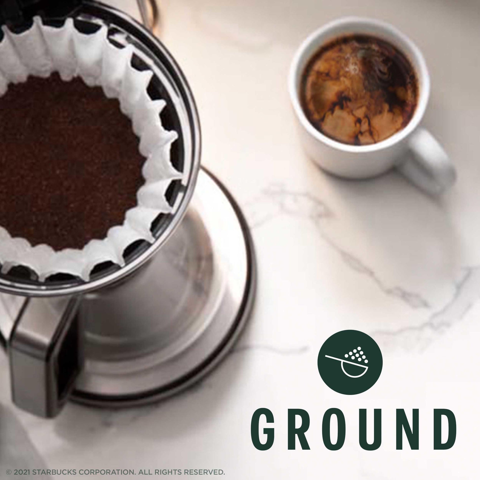 Starbucks Ground Coffee, Medium Roast Coffee, Decaf Pike Place Roast, 100% Arabica, 3 bags (12 oz each)