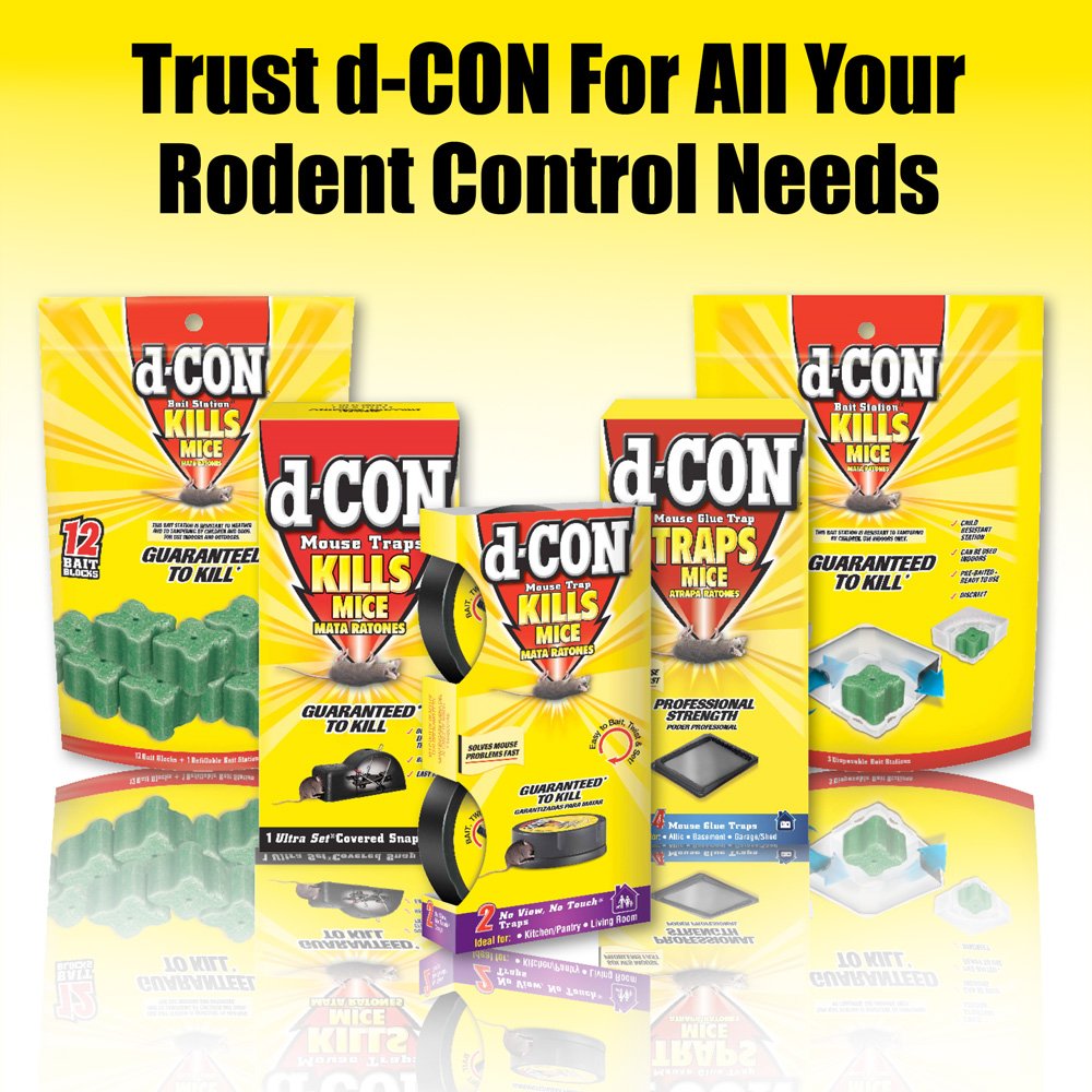 d-CON No View, No Touch Covered Mouse Trap, 2 Traps (Pack of 8)