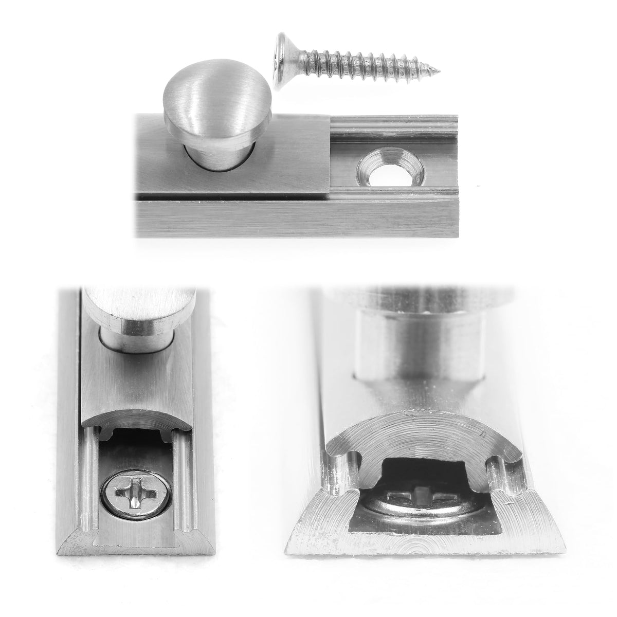 Prime-Line U 11448 Surface Bolt, 4 In., Solid Brass, Matte Black Finish (Single Pack)