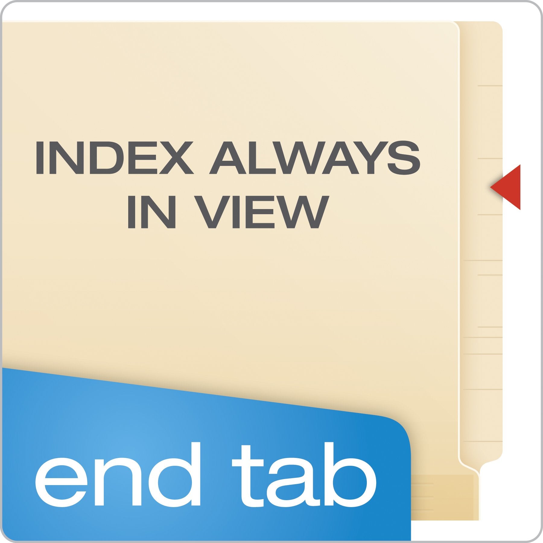 Pendaflex Reinforced Manila End-Tab Folders, Letter Size, Straight Cut, 100/BX (11035)
