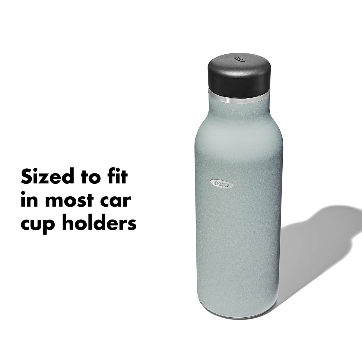 OXO Strive 16oz Insulated Water Bottle with Standard Lid - Slate