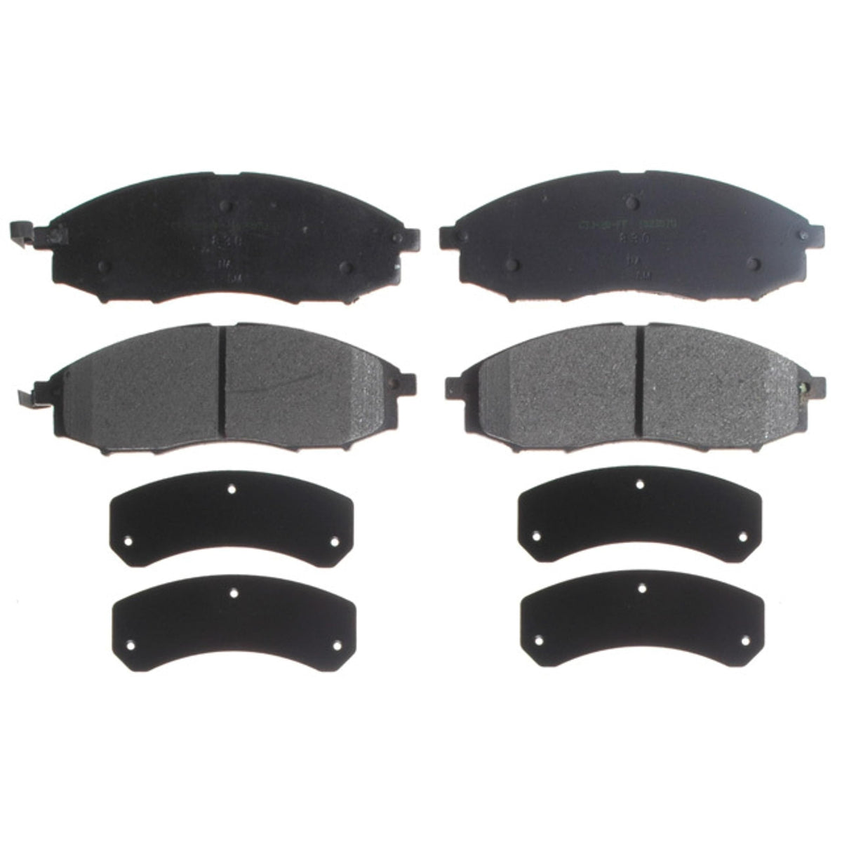 ACDelco Silver 14D830M Semi-Metallic Front Disc Brake Pad Set with Wear Sensor