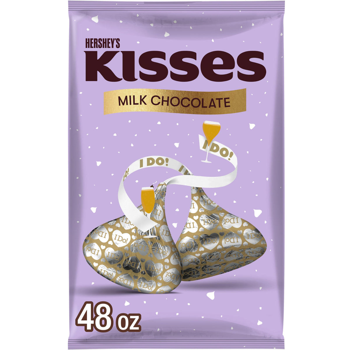 HERSHEY'S KISSES Milk Chocolate Candy Bulk Bag, 48 oz