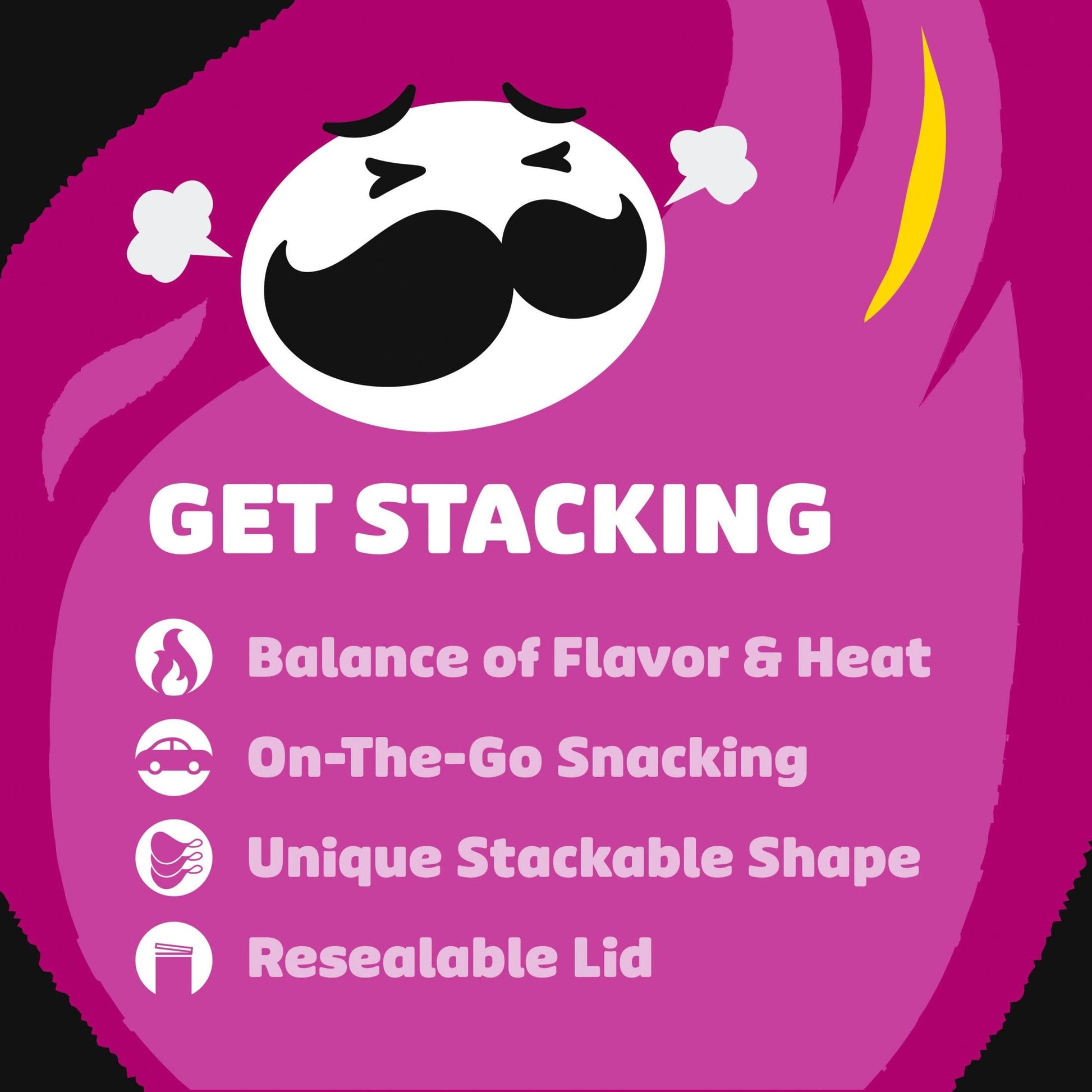 Pringles Scorchin' BBQ Potato Crisps, 5.5 oz (Pack of 2) with By The Cup Mints