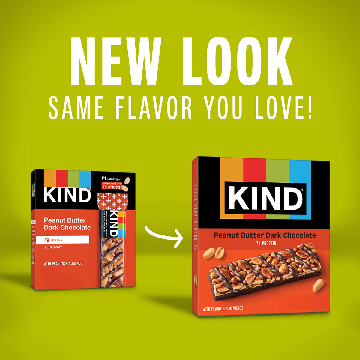 KIND Bars Peanut Butter Dark Chocolate, Gluten Free, Healthy Snacks, 6 Count