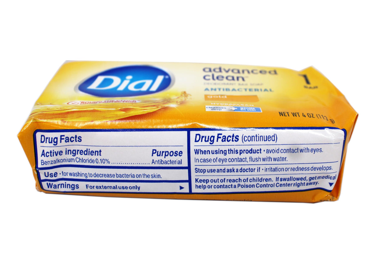 Dial Gold Advanced Clean, Antibacterial Deodorant Bar Soap, 4 OZ