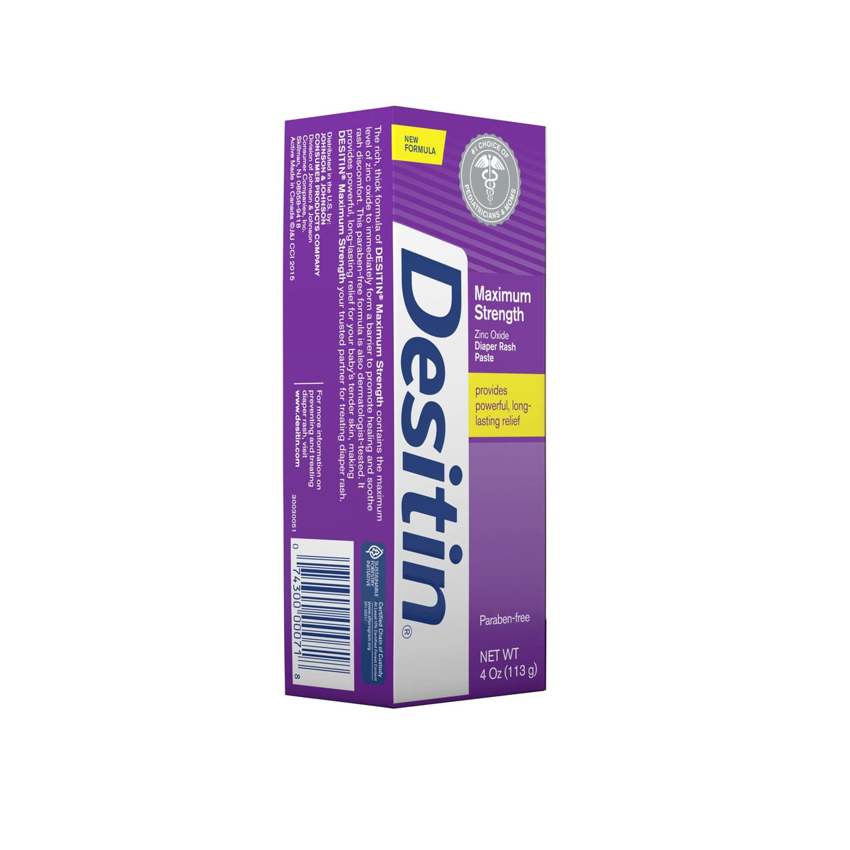 DESITIN Maximum Strength Diaper Rash Paste 4 Ounce (Pack of 2)