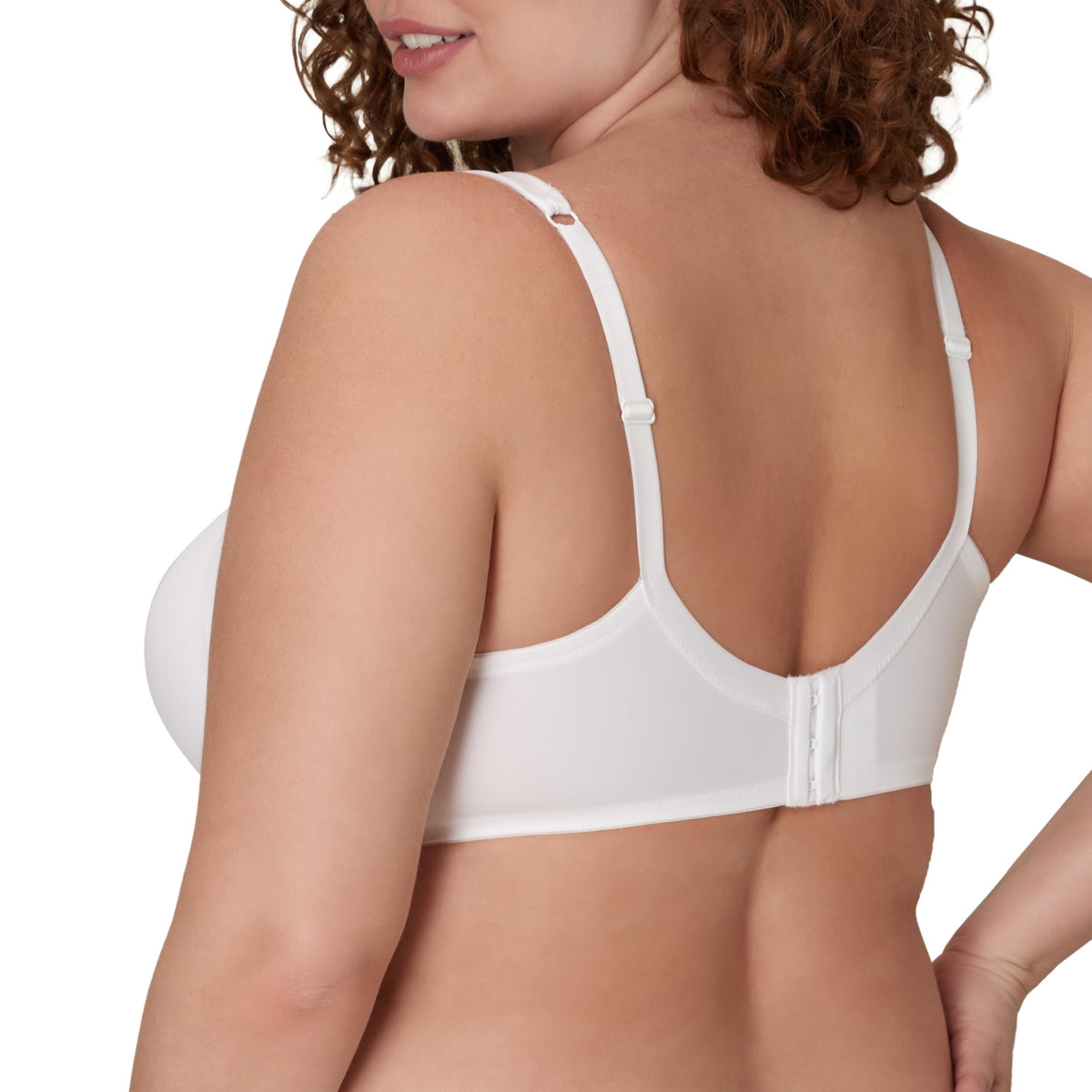 Playtex womens Secrets Shapes & Supports Full-figure Wirefree 4824 Balconette Bra, White, 42D US