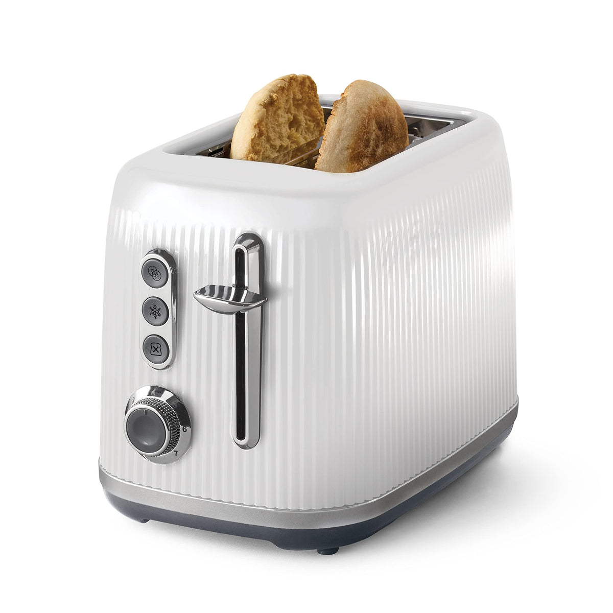 OsterÂ® Retro 2-Slice Toaster with Quick-Check Lever, Extra-Wide Slots, Impressions Collection, White