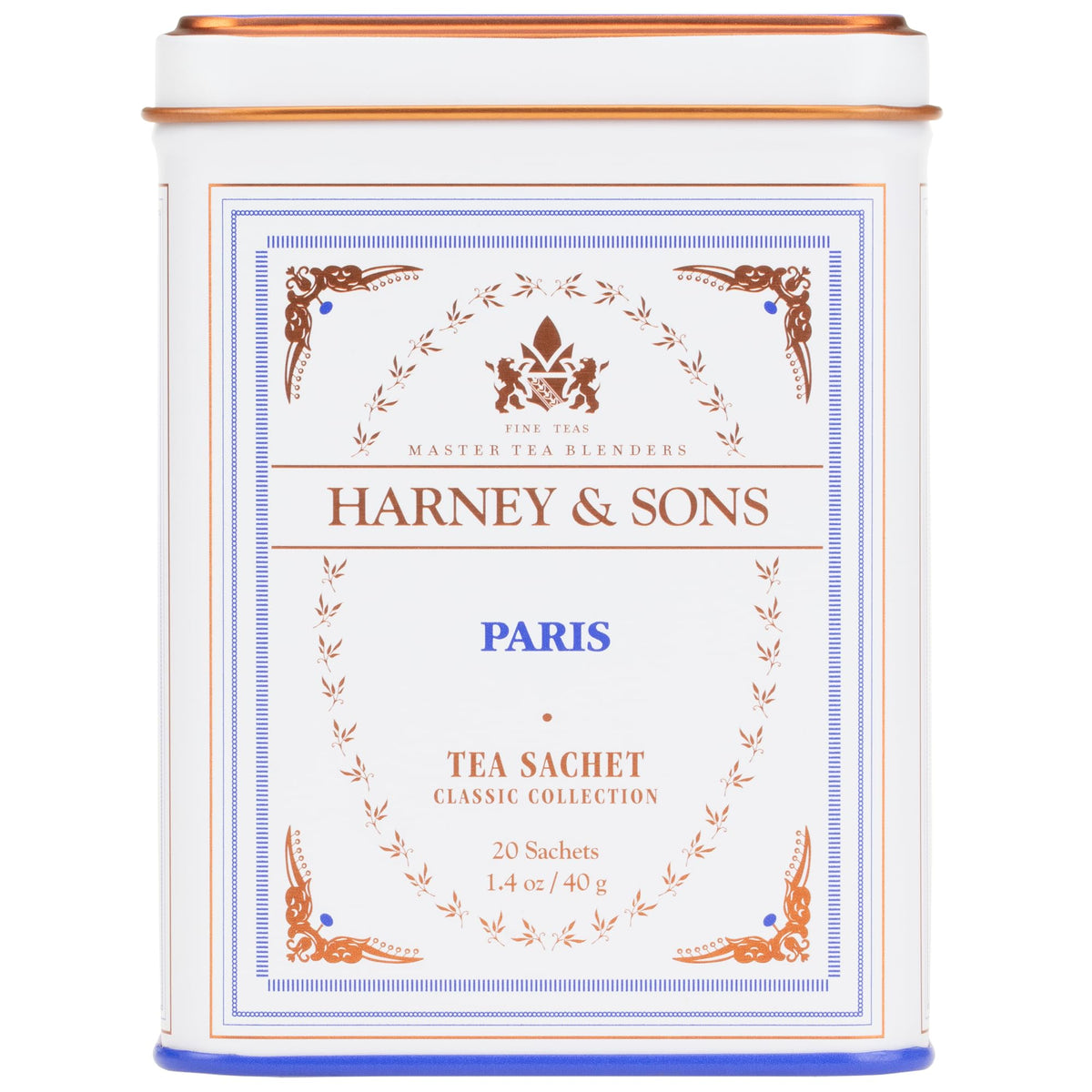 Harney & Sons Paris Black Tea – 20 Sachets | Fruity Vanilla & Caramel Blend with Hint of Lemony Bergamot