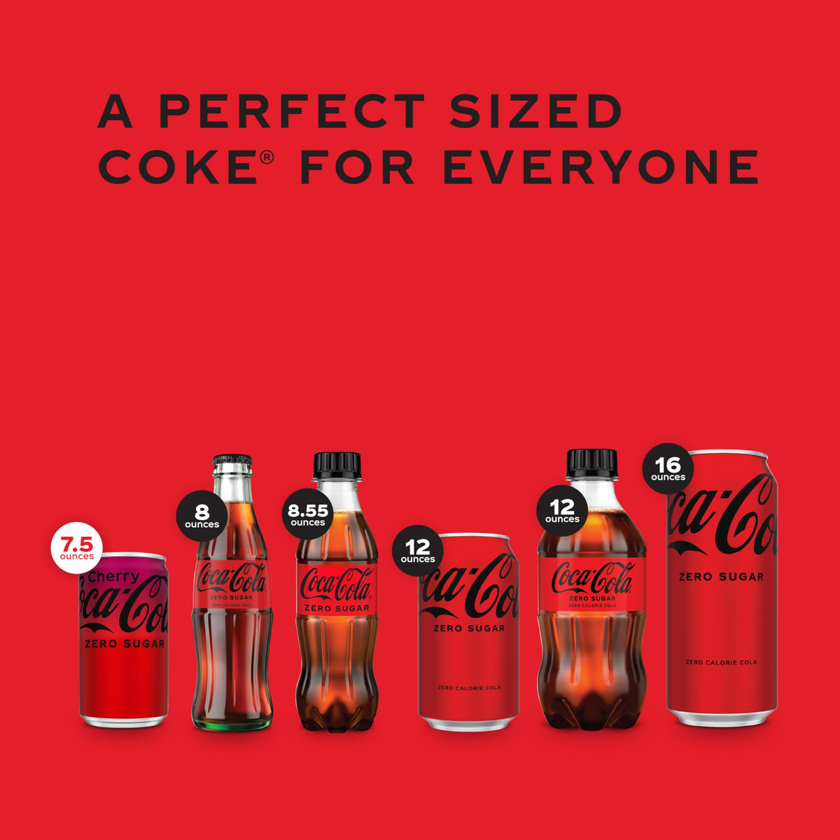 Coca-Cola Cherry Zero, 7.5 Fl oz (Pack Of 6)