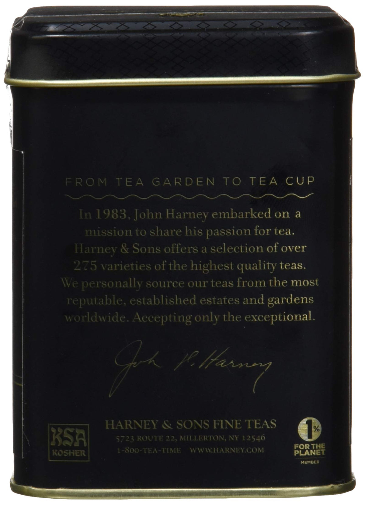 Decaffeinated Earl Grey, Loose tea in 4 Ounce tin