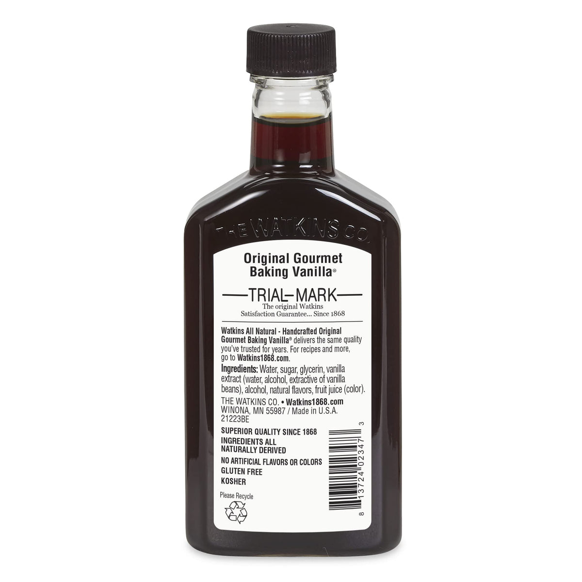 Watkins All Natural Original Gourmet Baking Vanilla Extract, 4 Fl Oz (Pack of 1)