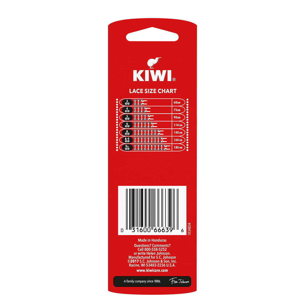 Kiwi Shoe Laces, 54 in, Athletic White, 1 Ct