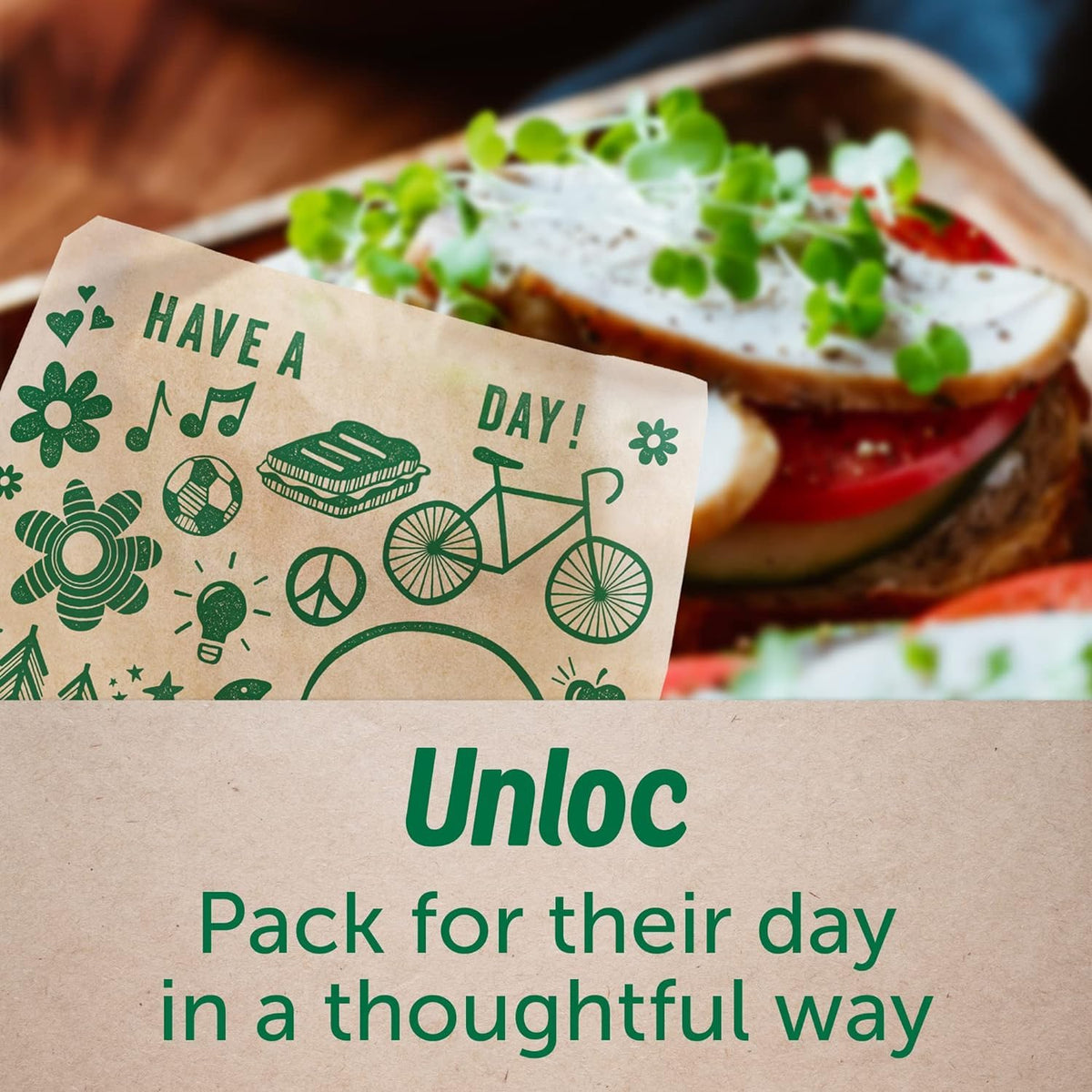 Ziploc Paper Sandwich & Snack Bags, Recyclable & Sealable with Fun Designs, 50 Count, Pack of 6 (300 Total Bags)