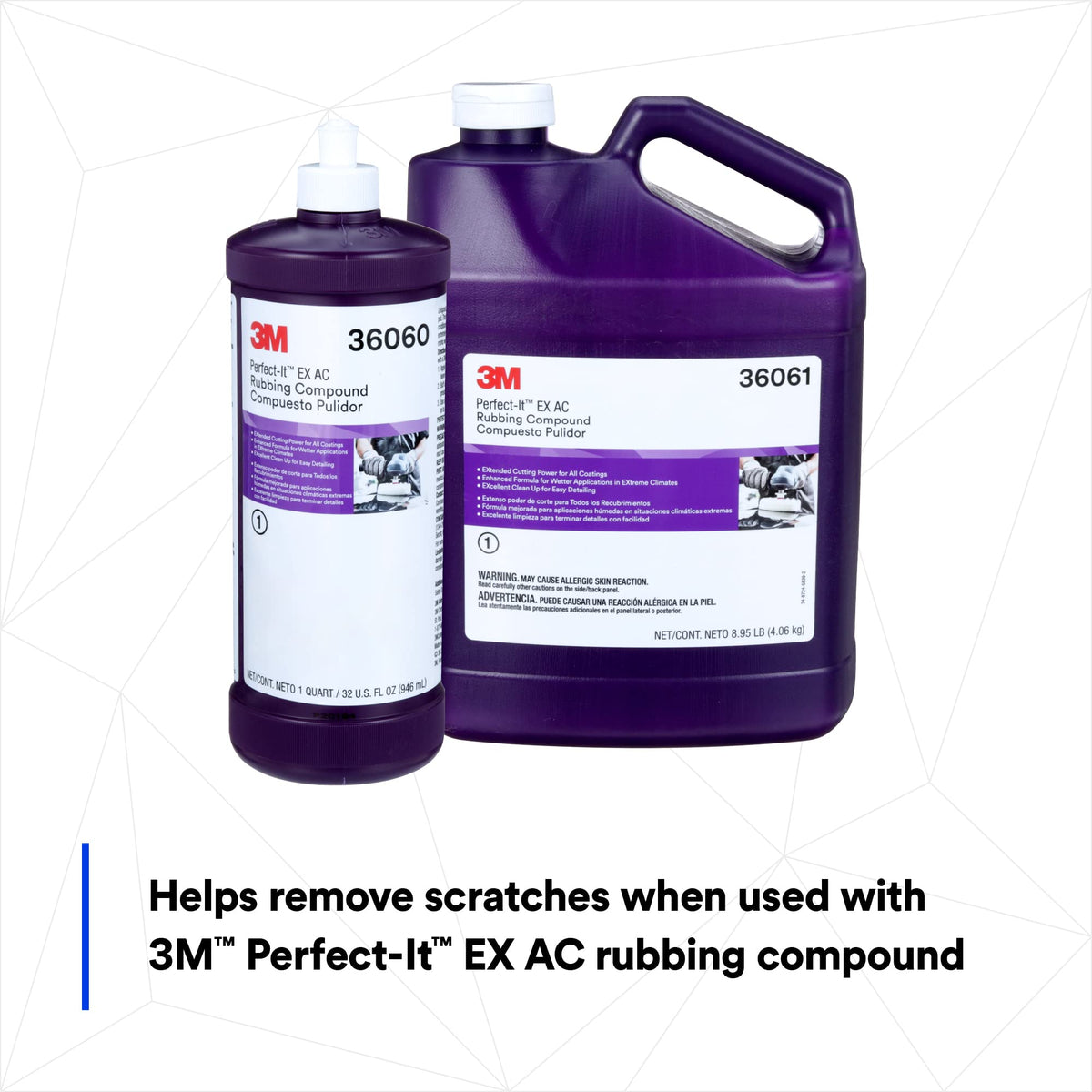 3M Foam Compounding Pad, 05723, Single Sided, Flat Back, Hook and Loop, 8 in (203.2 mm), 2 Pads/Bag