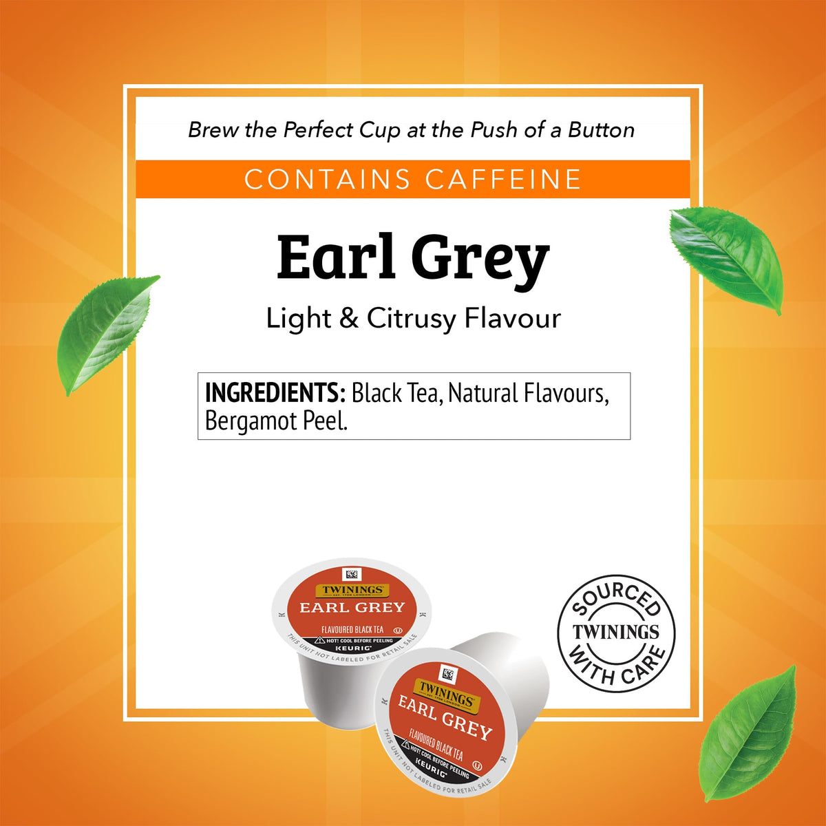 Twinings Earl Grey Black Tea 72 K-Cup Pods for Keurig, 12 Count (Pack of 6), Flavoured with Citrus & Bergamot, Caffeinated, Enjoy Hot or Iced