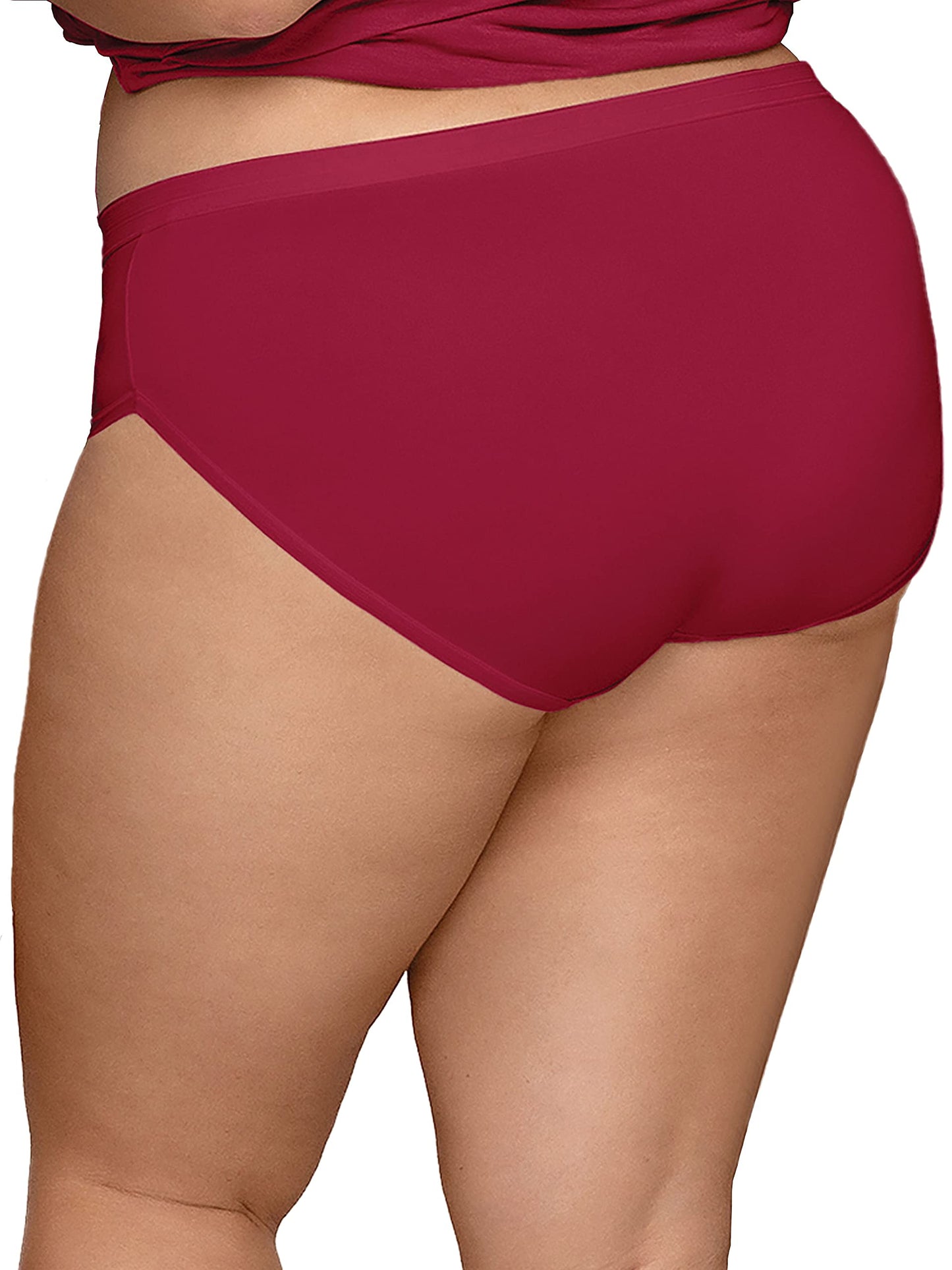 Fruit of the Loom Women's Size Underwear, Designed to Fit Your Curves, Hi Cut-Microfiber-Assorted, 10 Plus