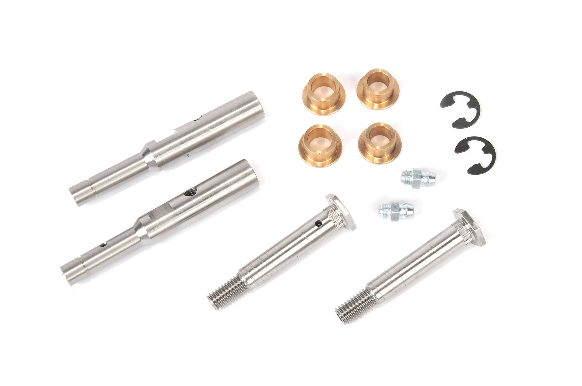 GM Genuine Parts 19332887 Upper and Lower Front Side Door Hinge Pins with Bushings, Zerk Fittings, and Clips