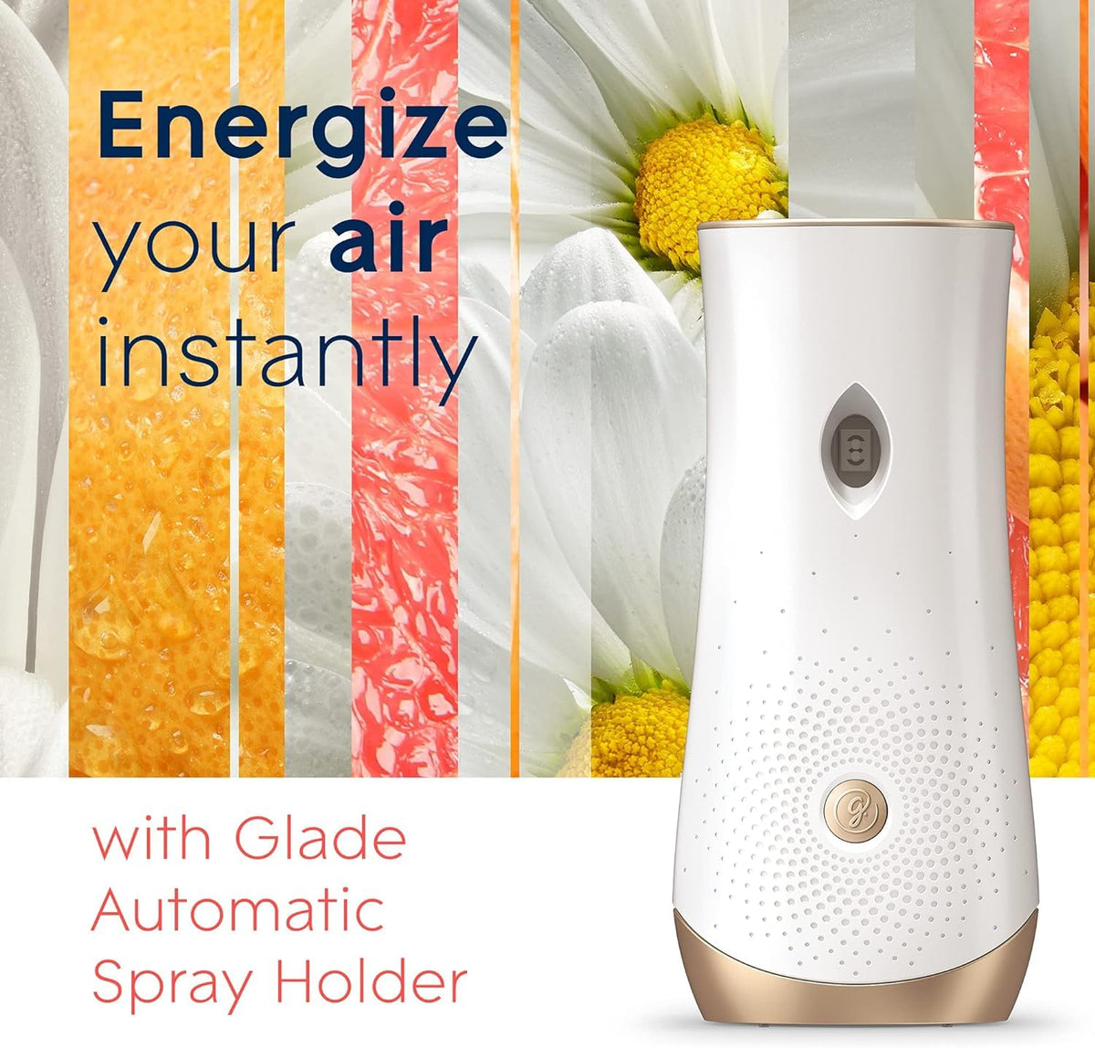 Glade Automatic Spray Refill, Air Freshener for Home and Bathroom, Joyful Citrus & Daisies, 6.2 Oz, Pink