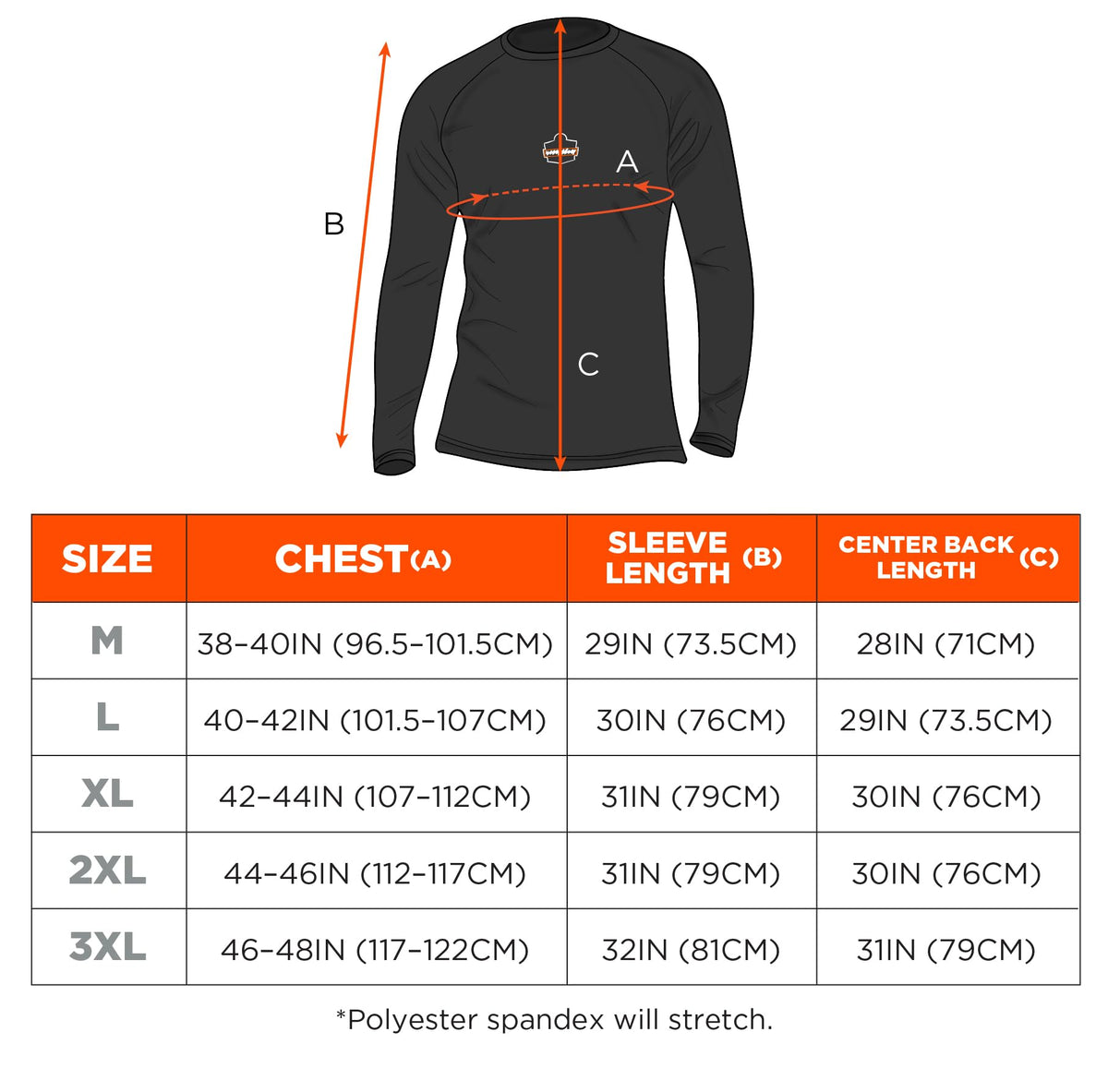 Ergodyne N-Ferno 6435 Thermal Long Sleeve Shirt, Black, Medium