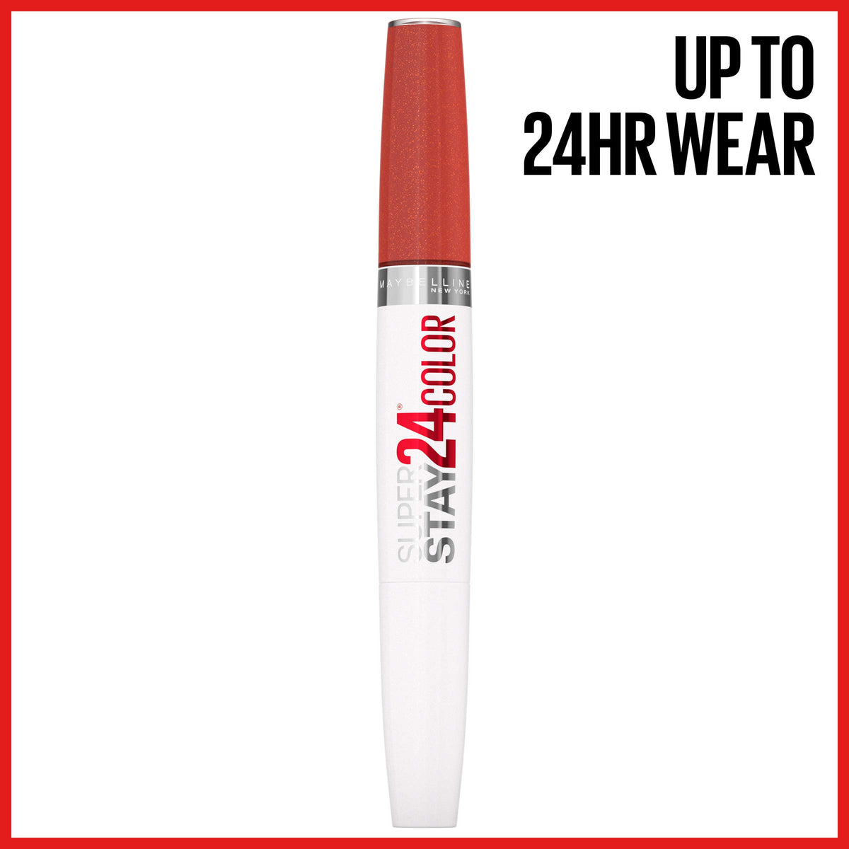 Maybelline New York Maybelline Super Stay 24 2-step Long Lasting Liquid Lipstick and Lip Balm, Sultry Amber, 1 Kit, 915 Sultry Amber, 1 count (Pack of 2)