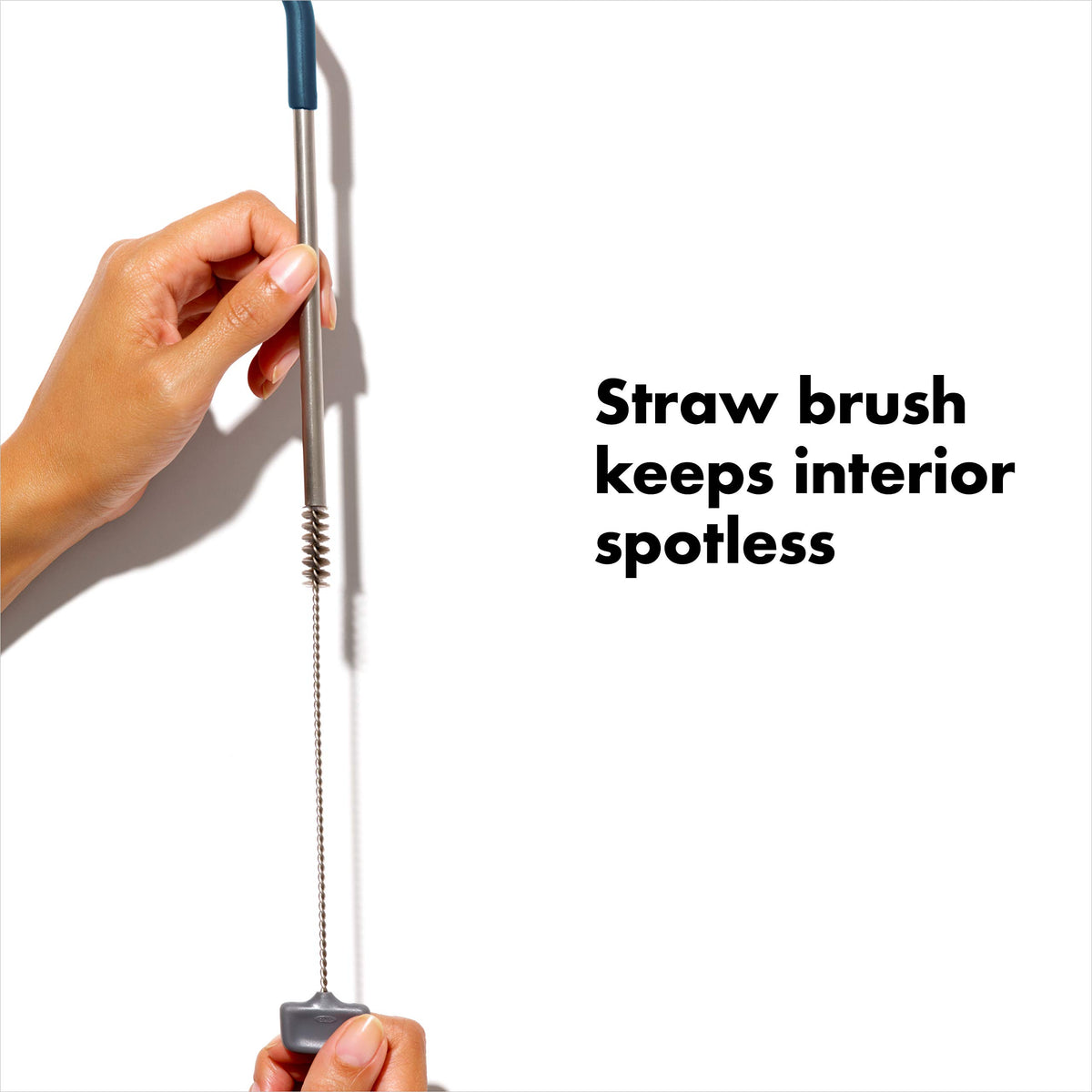 OXO Good Grips (Blue/Green) Reusable Straws, 5 Piece Set