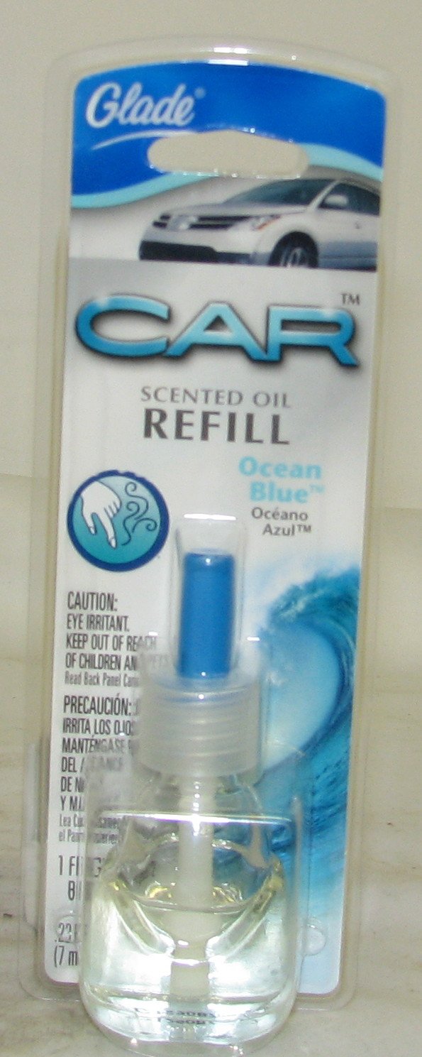 Glade Auto Scented Oil Automotive Car Vent Air Freshener Refill, Ocean Blue Scent