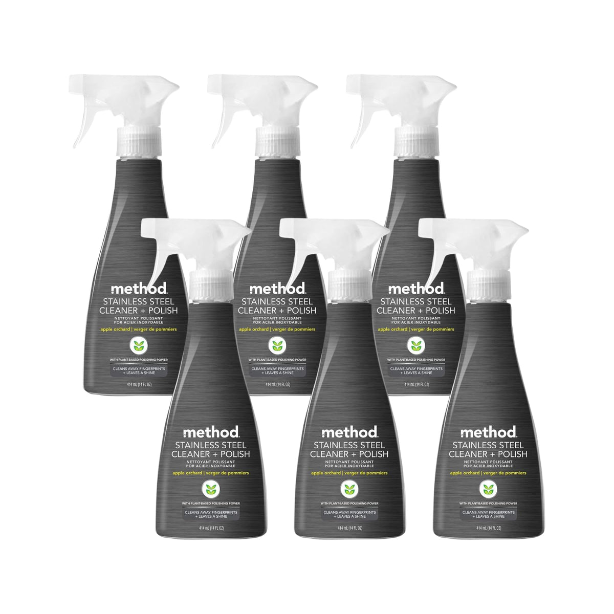 Method Stainless Steel Cleaner, Apple Orchard, 14 OZ (Pack of 6)