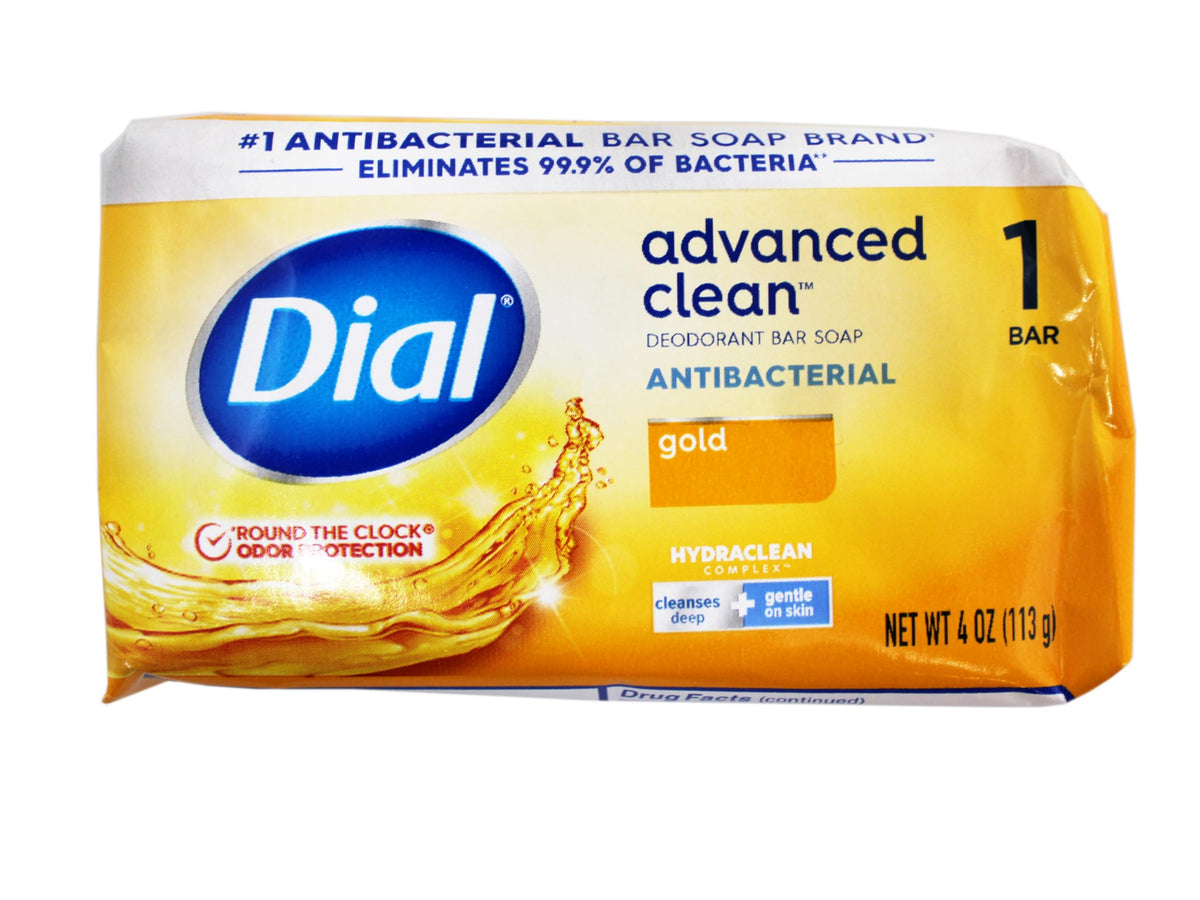 Dial Gold Advanced Clean, Antibacterial Deodorant Bar Soap, 4 OZ